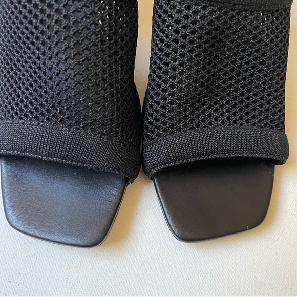 Schutz SINARA KNIT SANDAL Black Heels Leather Size 7.5 - Picture 6 of 9